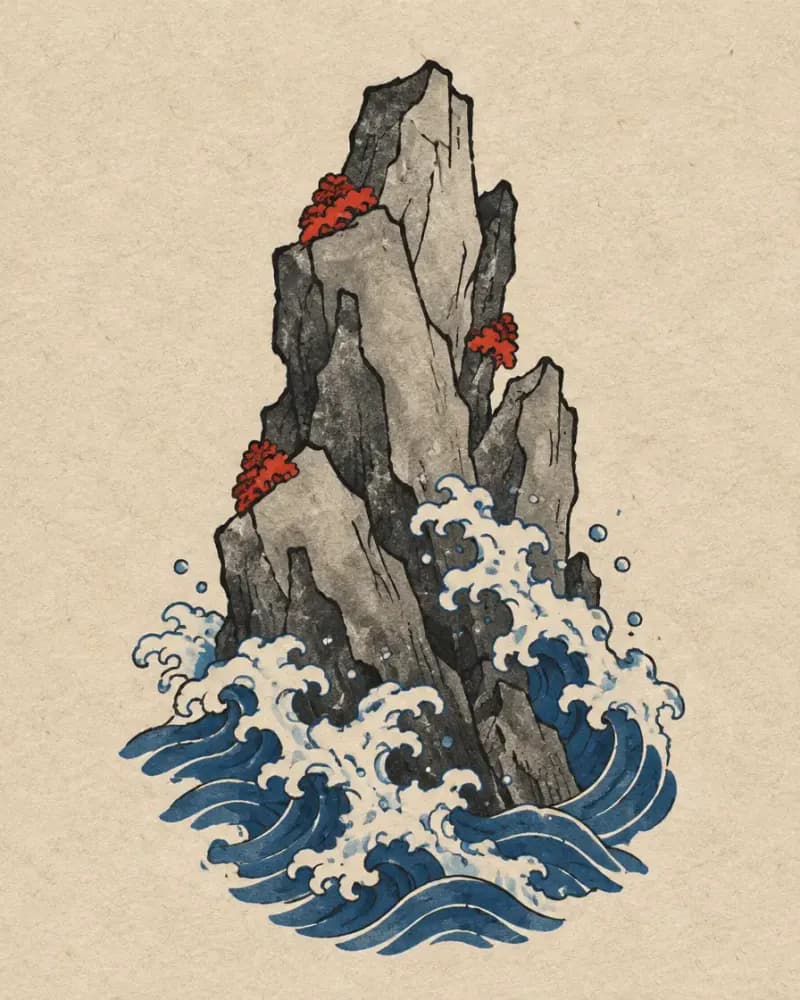 Rocks (岩) tattoo design