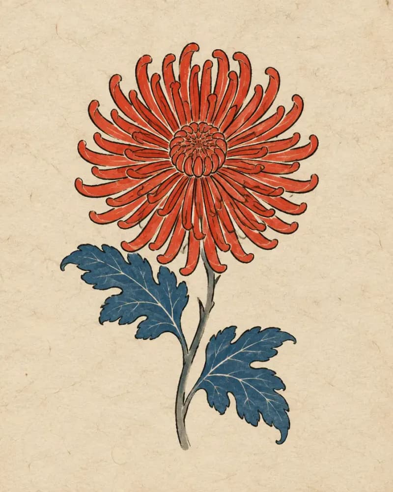 Chrysanthemum (菊) tattoo design