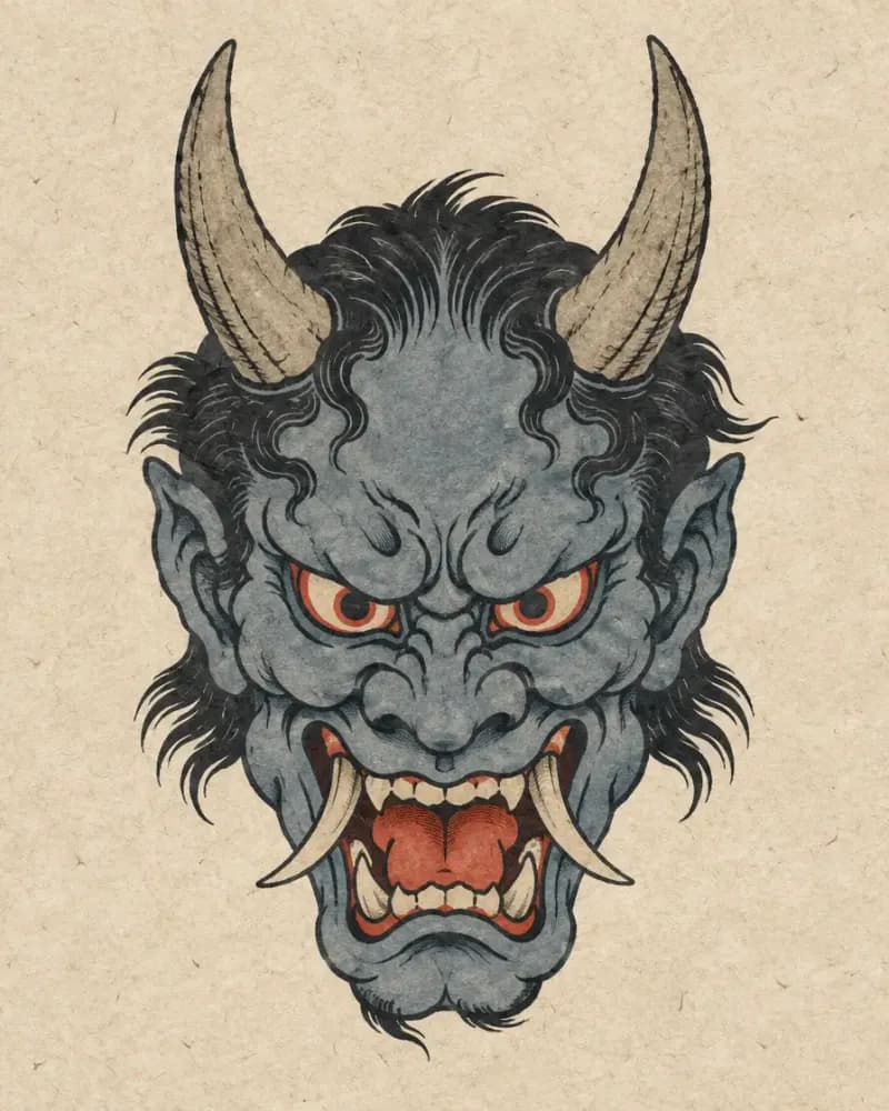 Oni (鬼) tattoo design